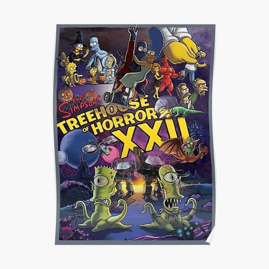 Discover Treehouse Of Horror XXII Premium Matte Vertical Poster