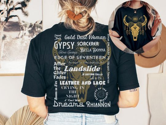 Discover Stevie Nicks Concert Shirt| Stevie Nicks Tracklist Tshirt | Stevie Nicks Tracklist Zip | Fleetwood Mac Shirt | Gold Dust Woman 3001