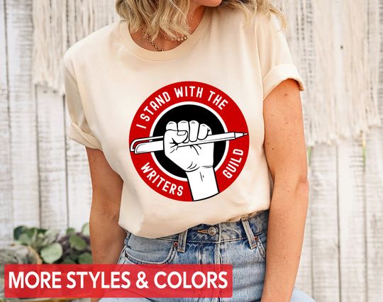 Discover I S.tand W.ith the Writers guild of America Shirt, Writer's Strike Shirt, WGA Strike Shirt