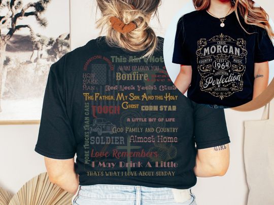Discover Craig Morgan Two Sided Tracklist Country Concert Tshirt