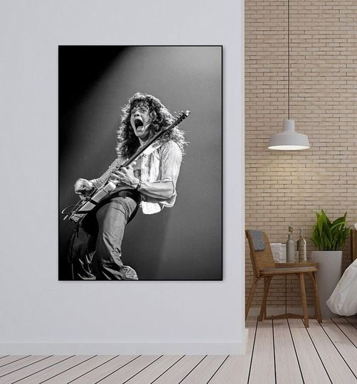 Discover Eddie van Poster Music Canvas Poster Wall Art Decor Home Decor Frameless