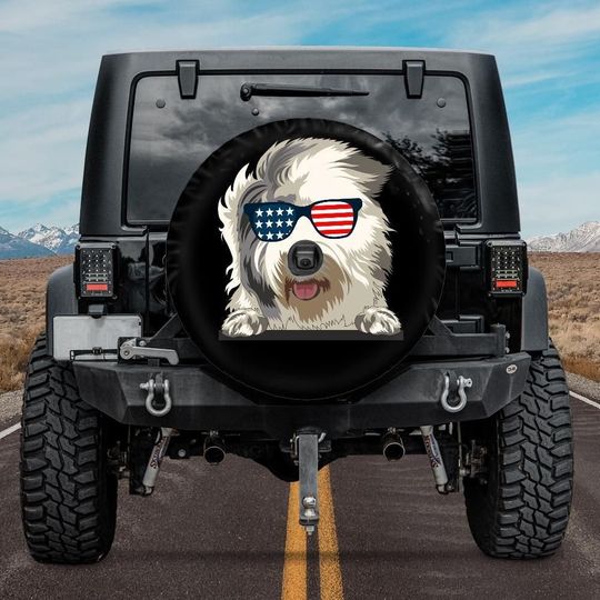 Discover Old English Sheepdog Tire Cover, Spare Tire Cover