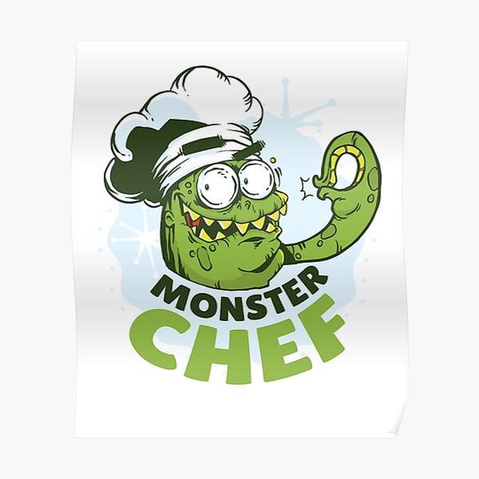 Discover Monster Chef Premium Matte Vertical Poster