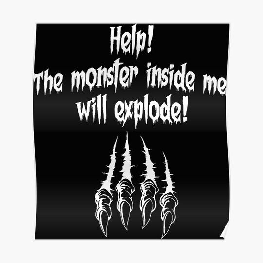 Discover Johan Liebert black V Help! The monster inside me will explode! Premium Matte Vertical Poster