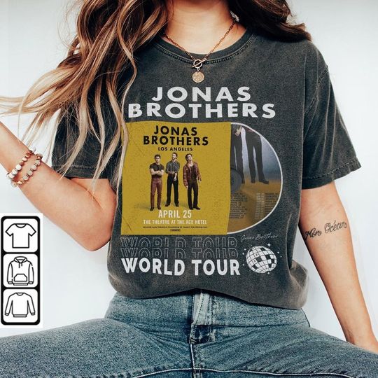 Discover Jonas Brothers Music Shirt, 90s Y2K Merch Vintage Jonas Brothers