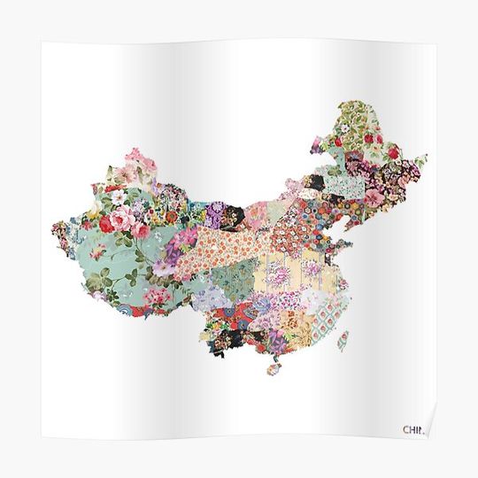 Discover China map Premium Matte Vertical Poster