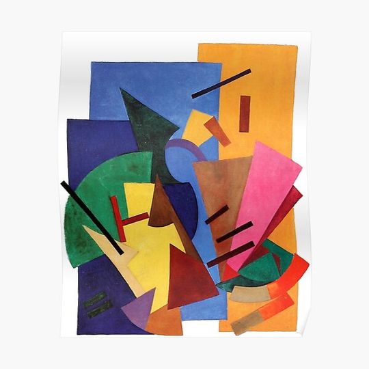 Discover Olga Rozanova - Non-Objective Composition (Flight of an Airplane) 1916 Premium Matte Vertical Poster