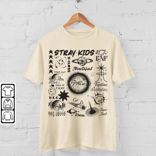Discover Stray Kids Doodle Art Shirt, Stray Kids 5 Star Tee, Kpop Album Merch