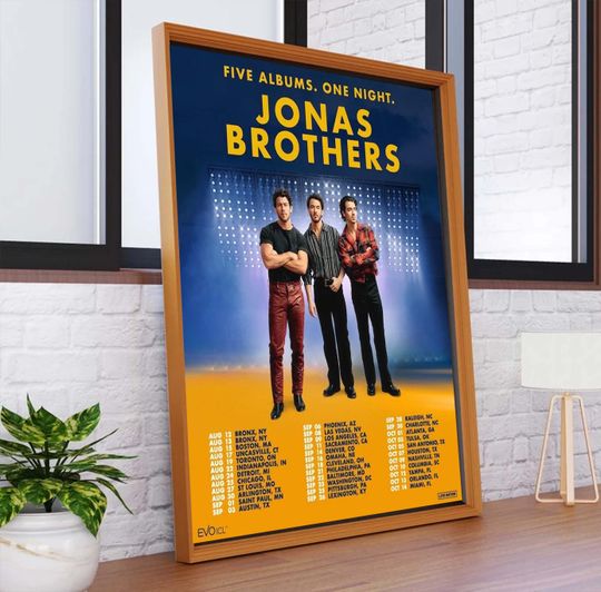 Discover Jonas Brothers Five Albums One Night The Tour 2023 Poster