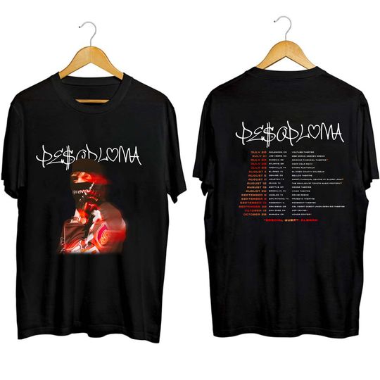 Discover Peso Pluma Music Shirt, Peso Pluma Doble P Tour 2023 Shirt