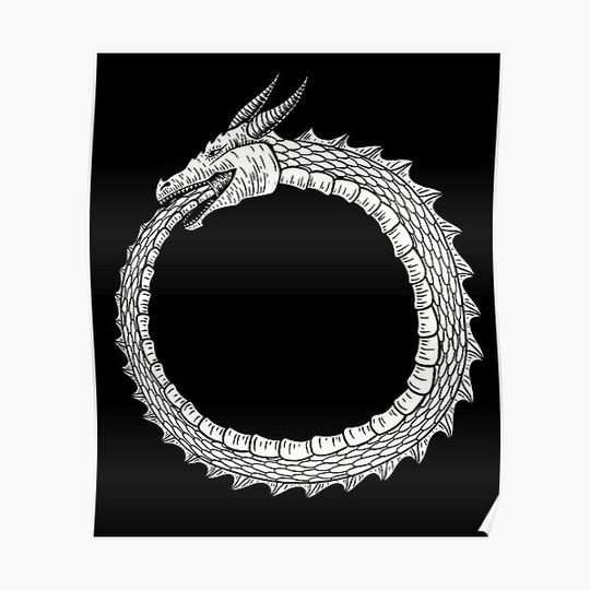 Discover Ouroboros Jormungandr World Serpent Sea Serpent Premium Matte Vertical Poster