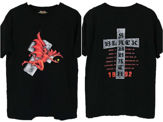 Discover Vintage Black Sabbath Concert Tee Shirt Tour 1992