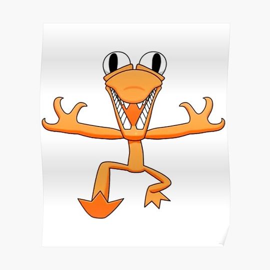 Discover Orange Rainbow Friend Premium Matte Vertical Poster