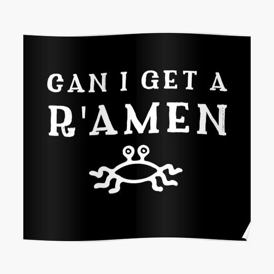 Discover Flying Spaghetti Monster FSM Pastafarian Premium Matte Vertical Poster