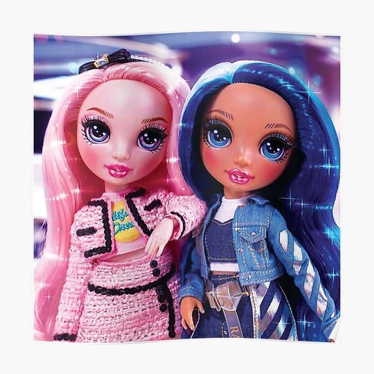 Discover Bella Parker and Skyler Bradshaw Rainbow High Doll Premium Matte Vertical Poster