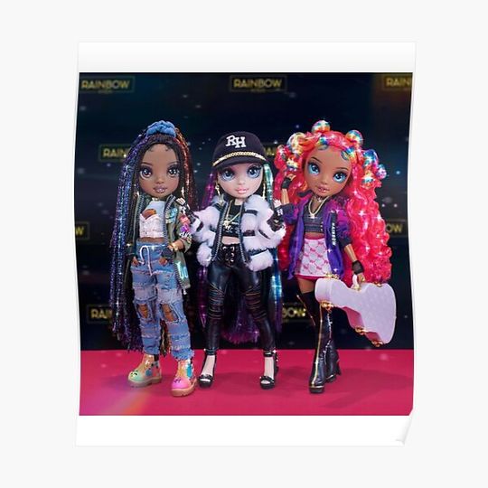 Discover Rainbow High Rockstars (Vanessa Tempo, Lyric Lucas and Carmen Major) Premium Matte Vertical Poster