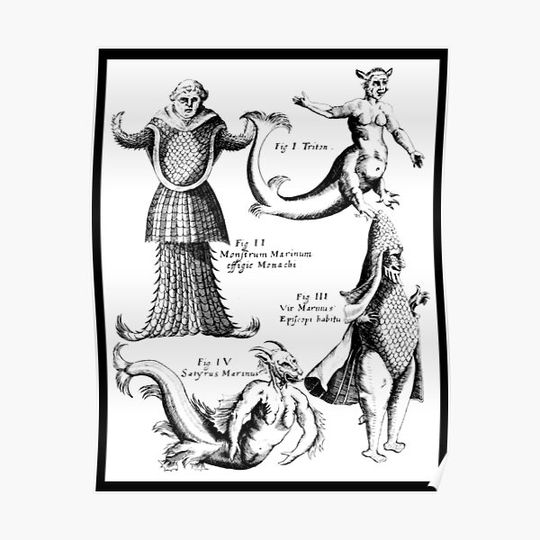 Discover Sea monsters Premium Matte Vertical Poster