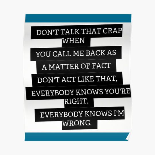 Discover Fir lyric Premium Matte Vertical Poster