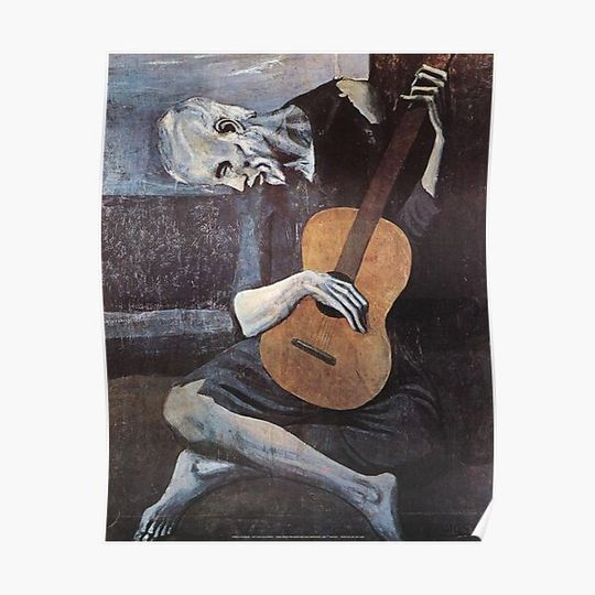 Discover Old Guitarist Premium Matte Vertical Poster
