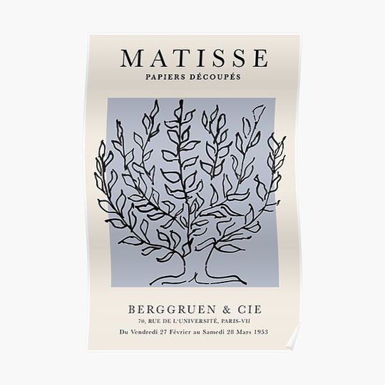 Discover Henri Matisse Blue Cutouts Art Poster