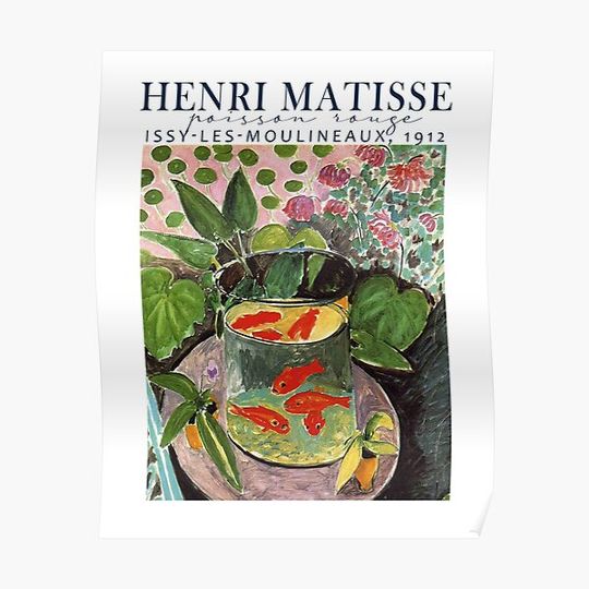 Discover Poisson Rouge Henri Matisse  Exhibition poster Premium Matte Vertical Poster