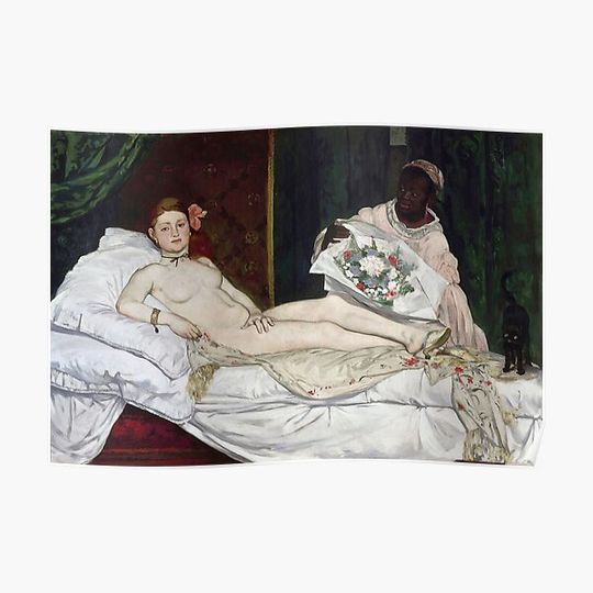 Discover Famous Art: Edouard Manet - Olympia Premium Matte Vertical Poster