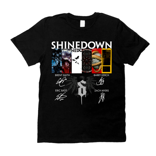 Discover shine down Band Signatures Graphic T-shirt