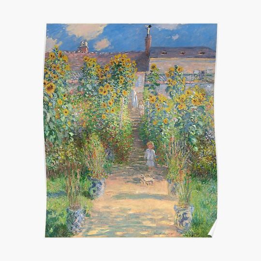 Discover Claude Monet The Artist's Garden at Vétheuil 1881 Premium Matte Vertical Poster