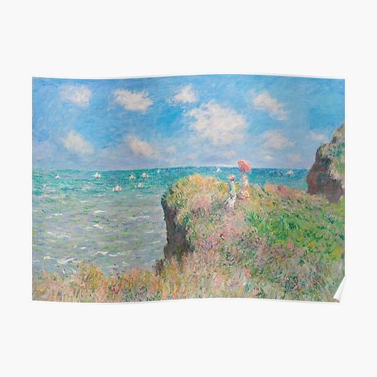 Discover Cliff Walk at Pourville - Claude Monet Poster