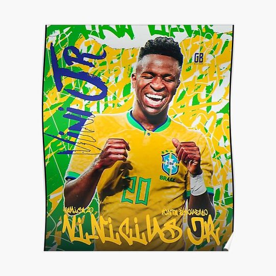 Discover Wallpaper Vinicius jr Premium Matte Vertical Poster