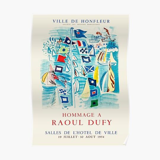 Discover Raoul Dufy City of Honfleur 1954 Premium Matte Vertical Poster