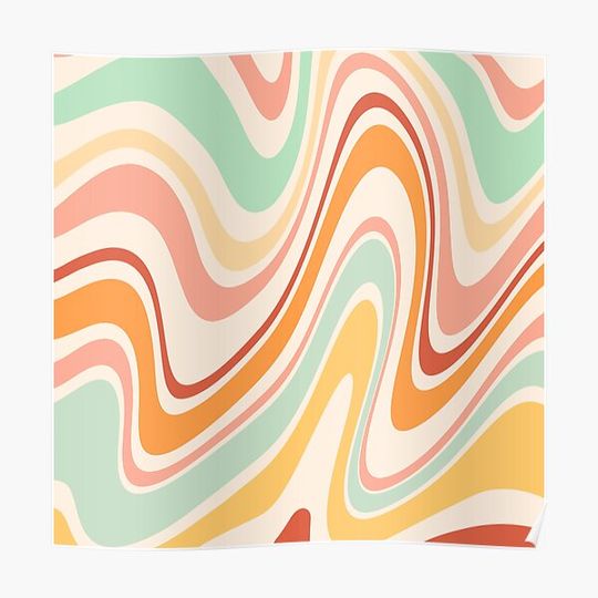 Discover Boho Abstract Colorful Pattern Premium Matte Vertical Poster