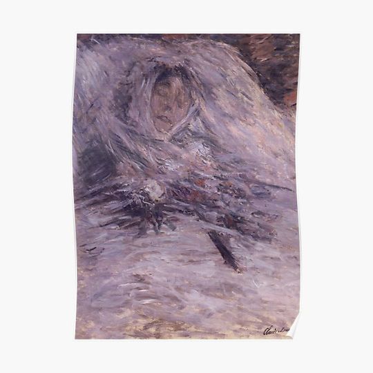 Discover Camille Monet on her deathbed, 1879, Musée d’Orsay in Paris, Claude Monet Premium Matte Vertical Poster
