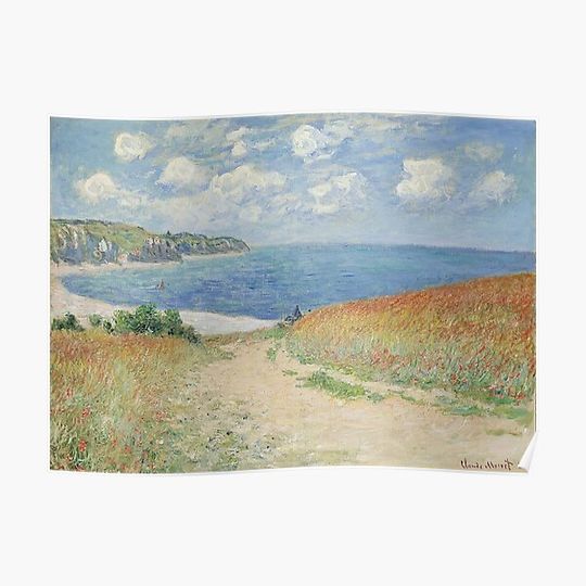 Discover Claude Monet Path in the Wheat Fields Premium Matte Vertical Poster