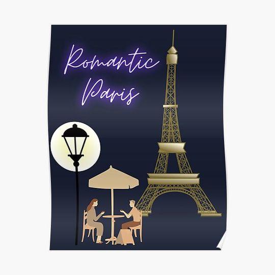 Discover Romantic Paris Premium Matte Vertical Poster