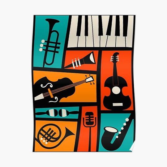 Discover Jazz Music Poster Premium Matte Vertical Poster