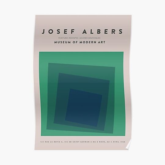 Discover Josef Albers Exhibition Modern Art Premium Matte Vertical Poster