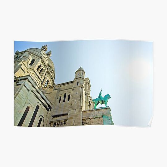 Discover Sacre Coeur in Paris Premium Matte Vertical Poster