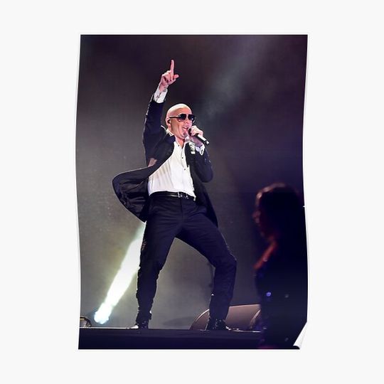 Discover Illustration Pitbull Rapper Premium Matte Vertical Poster