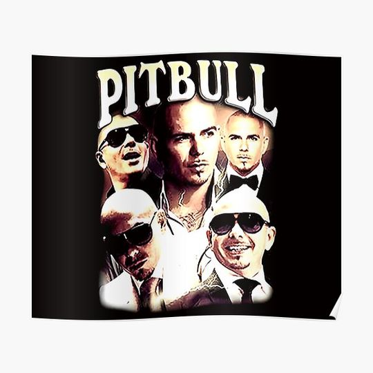 Discover Pitbull Mr.Worldwide Vintage Premium Matte Vertical Poster
