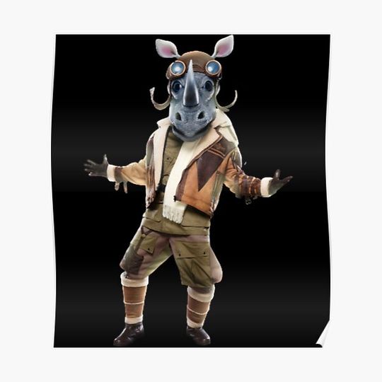 Discover The Masked Singer Season 3 Rhino Sticker Premium Matte Vertical Poster