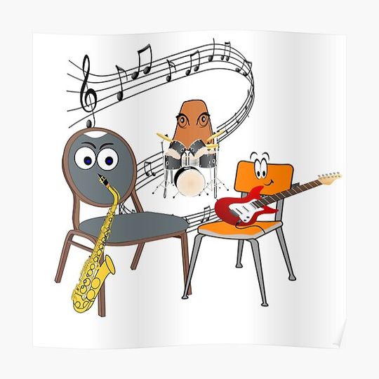 Discover MUSICAL CHAIRS Premium Matte Vertical Poster