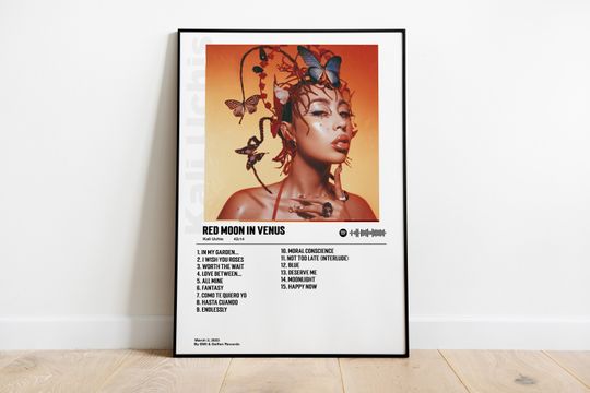 Discover Kali Uchis Red Moon in Venus Album Cover Poster
