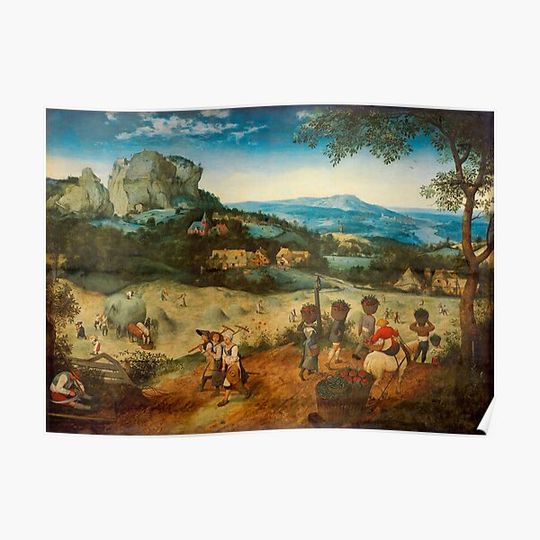 Discover Pieter Bruegel the Elder "The haymaking" Premium Matte Vertical Poster