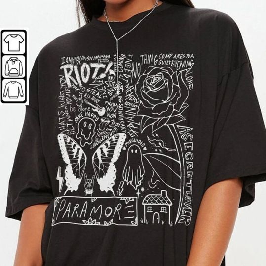 Discover Paramore Doodle Art Shirt, Vintage Paramore Album Lyrics Merch Tee
