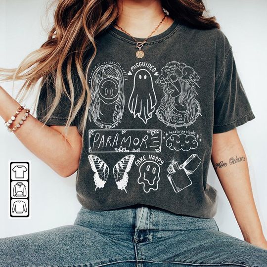 Discover Paramore Doodle Art Shirt, Vintage Paramore Album Lyrics Merch Tee
