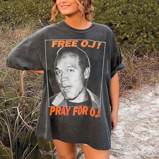Discover Vintage O.J. Simpson Free O.J. 90s Tee Shirt
