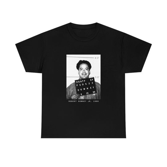 Discover Robert Downey Jr. 1999 Actor Mugshot Tee