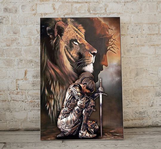 Discover Jesus And Lion Poster