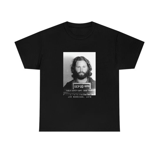 Discover Jim Morrison, 1970 Mugshot Tee